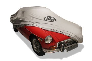 MG MGB Roadster Indoor Cover - Grey with print