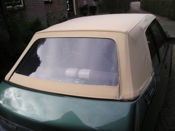 Peugeot 205 Convertible PVC Rear Window Section in Mohair