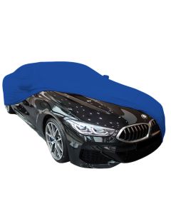 BMW 8 Series Cabrio G14 Indoor Cover - Mirror Pockets - Blue